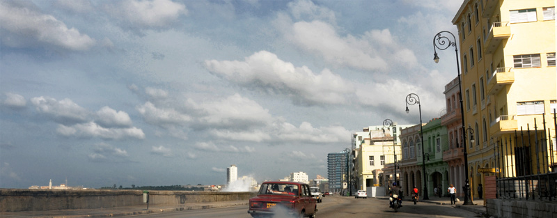 Lada at Malecon, Habana, Cuba